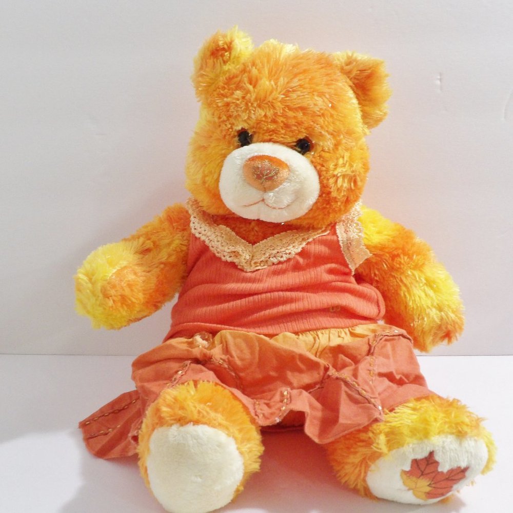 Build A Bear Plush Autumn Bear Maple Leaf